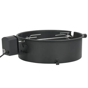 vidaXL BBQ Rotisserie Ring Set 47 cm Schwarz
