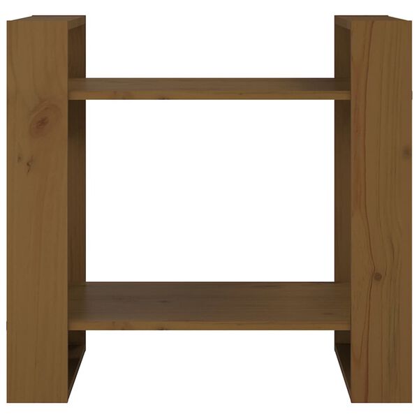 vidaXL B&uuml;cherregal/Raumteiler Honigbraun 60x35x57 cm Massivholz