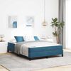 vidaXL Boxspringbett mit Matratze Dunkelblau 160 x 200 cm Stoff