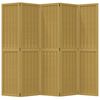 vidaXL 5-tlg. Raumteiler Braun Massivholz Paulownia