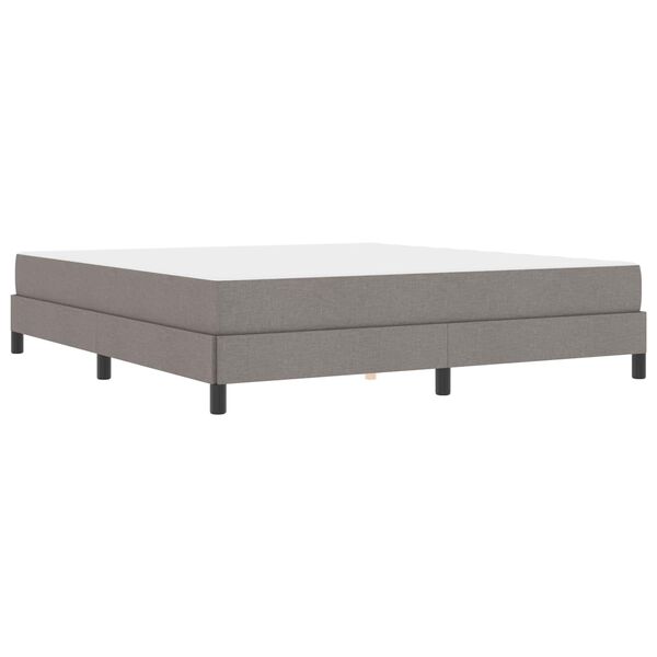 vidaXL Boxspringbett mit Matratze Taupe 180 x 200 cm Stoff