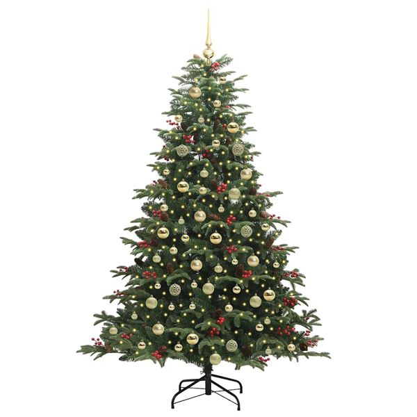vidaXL K&uuml;nstlicher Weihnachtsbaum mit 300 LEDs mit St&auml;nder Gr&uuml;n 180 cm