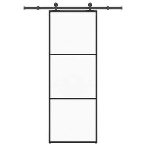 vidaXL Schiebet&uuml;r mit Beschlag 76x205 cm ESG-Glas & Aluminium