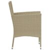 vidaXL Garten-Essstühle 4 Stk. Poly Rattan Beige