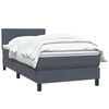 vidaXL Boxspringbett mit Matratze Dunkelgrau 90x220 cm Samt