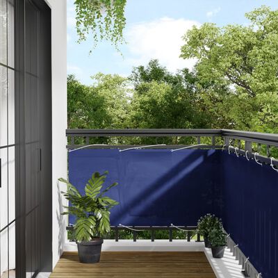 vidaXL Balkon-Sichtschutz Blau 75x1000 cm 100 % Polyester-Oxford