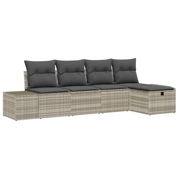 vidaXL Sofa Set mit Kissen 6 pcs Poly-Rattan