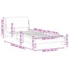vidaXL Bettgestell "Dover" Dunkelgrau 100x203 cm Samt
