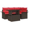 vidaXL Gartensofa-set mit Kissen 5 pcs Braun Poly-Rattan
