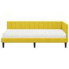 vidaXL Eckbettgestell mit Matratze mit Matratze 2 pcs Gelb Samt