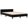 vidaXL Boxspringbett mit Kopfteil Schwarz 120 x 200 cm Samt