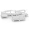 vidaXL 9-tlg. Garten-Lounge-Set Wei&szlig; Massivholz Kiefer