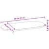 vidaXL Tischplatte 80x40x2 cm Massivholz Eiche Oval