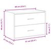 vidaXL Schrank mit 2 Schubladen Artisan-Eiche 60x31x40cm Holzwerkstoff