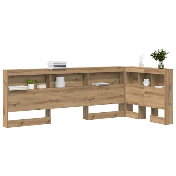 vidaXL Aufbewahrungskopfteil Artisan-Eiche 90 cm Holzwerkstoff