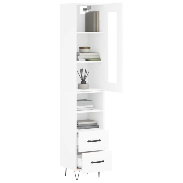 vidaXL Highboard Wei&szlig; 34,5x34x180 cm Holzwerkstoff