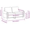 vidaXL 2-Sitzer-Sofa Grau 120 cm Kunstleder