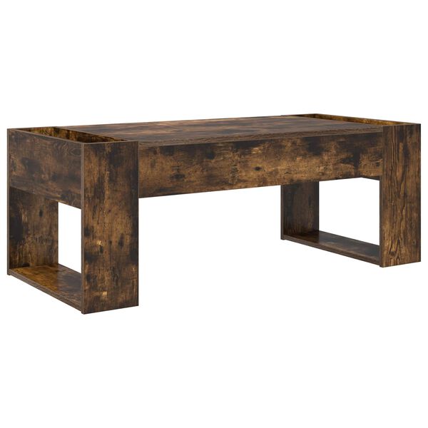 vidaXL Couchtisch Ger&auml;ucherte Eiche 110 x 50 x 41 cm Holzwerkstoff