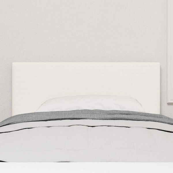 vidaXL LED Kopfteil mit LED -Streifenleuchten Creme 80 cm Stoff