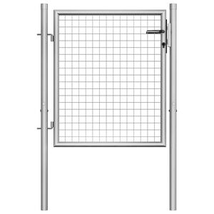 vidaXL Gartentor verzinkter Stahl 105x75 cm Silber