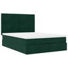 vidaXL Ottoman-Bett mit Matratzen Dunkelgrün 140x200 cm Samt