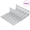 vidaXL Anti-Kipp-Halterung 12 Silber 74,5 x 15 x 32 mm Eisen
