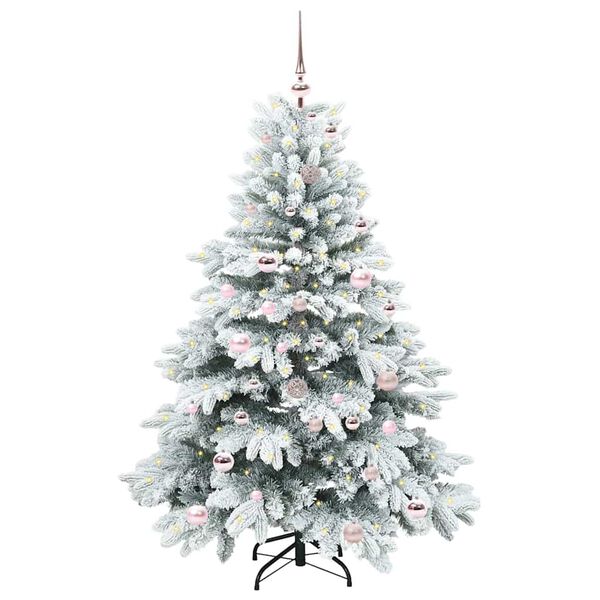vidaXL K&uuml;nstlicher Weihnachtsbaum mit 150 LEDs Wei&szlig; 150 cm PE und PVC