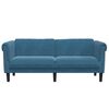 vidaXL Sofa 2-Sitzer Blau Samt