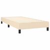 vidaXL Boxspringbett mit Matratze & LED Creme 90x190 cm Stoff