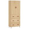 vidaXL Highboard Sonoma-Eiche 69,5x34x180 cm Holzwerkstoff