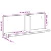vidaXL Wandschrank 70x16,5x30 cm Altholz-Optik Holzwerkstoff
