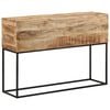 vidaXL Konsolentisch 110x30x75 cm Raues Massivholz Mango und Eisen