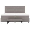 vidaXL Boxspringbett mit Matratze Taupe 200 x 200 cm Stoff
