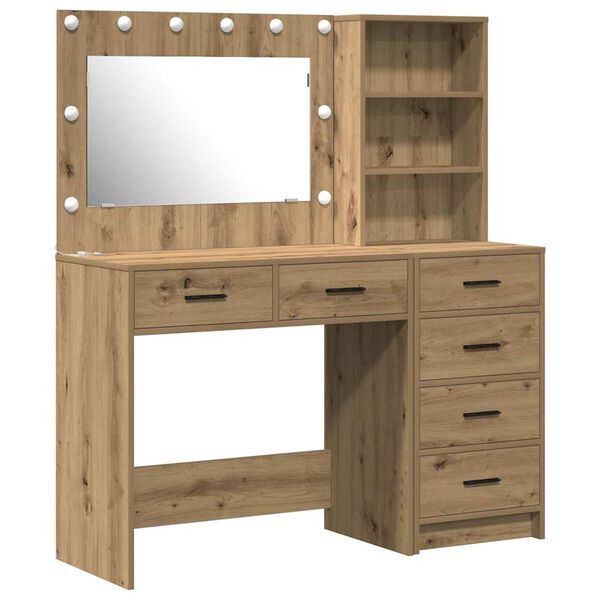 vidaXL Schminktisch mit Regal Braun 78,5 x 41 x 135 cm Holzwerkstoff