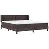 vidaXL Boxspringbett mit Matratze Dunkelbraun 180 x 200 cm Stoff