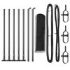 vidaXL Sechseckzaun mit Betonsockel 10 x 0,5 m PVC-beschichteter Stahl