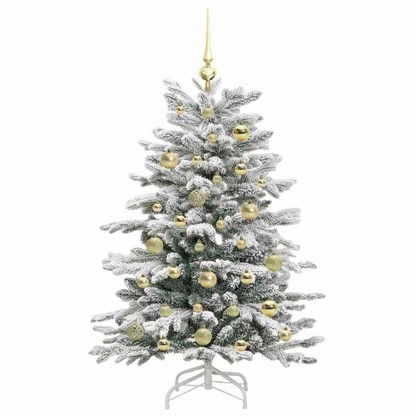 vidaXL K&uuml;nstlicher klappbarer Weihnachtsbaum Wei&szlig; 120 cm PE und PVC