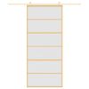 vidaXL Schiebet&uuml;r Golden 90x205 cm Matt ESG-Glas und Aluminium