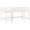 vidaXL Hochbett mit Leiter und Dach Weiß 80x200 cm Massivholz Kiefer