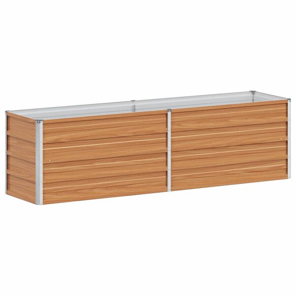 vidaXL Garten-Hochbeet 160x40x45 cm Verzinkter Stahl Silber