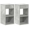 vidaXL Nachttische mit Schublade 2 Stk. Betongrau 35x34x66,5 cm