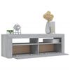 vidaXL TV-Schrank mit LED-Leuchten Grau Sonoma 120x35x40 cm