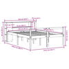 vidaXL Massivholzbett mit Regal ohne Matratze Wei&szlig; 120x200 cm Kiefer