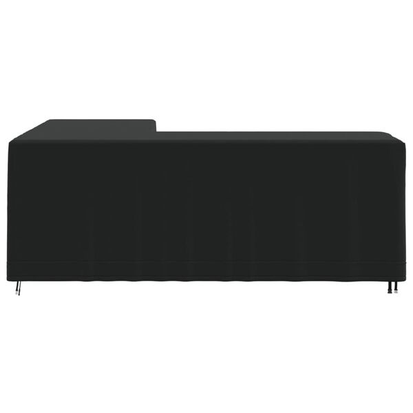 vidaXL Gartensofa-Abdeckung L-Form Schwarz 254x254x80 cm 420D Oxford