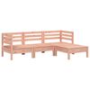 vidaXL Gartensofa 3-Sitzer mit Hocker Massivholz Douglasie