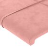 vidaXL Kopfteil mit Ohren Rosa 147x16x118/128 cm Samt