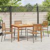 vidaXL Garten Essgruppe 5 pcs Grau Poly Rattan