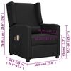 vidaXL Massagesessel Elektrisch Schwarz Stoff