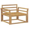 vidaXL Outdoor Mittelsofa Massivholz Akazie Wei&szlig;