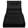 vidaXL Sonnenliegen 2 Stk. mit Tisch Poly Rattan und Textilene Schwarz